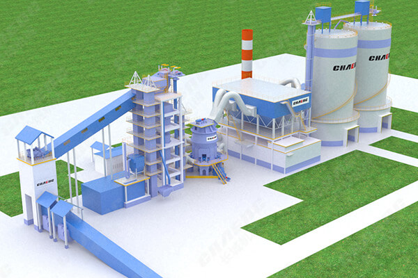 年產(chǎn)60萬(wàn)噸礦渣微粉示范線(xiàn)效果圖
